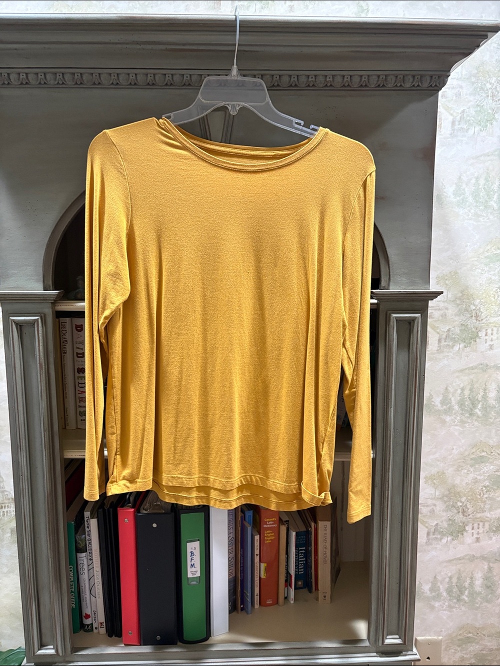 Coldwater Creek Women's Long-Sleeve Top in Mustard Yellow
